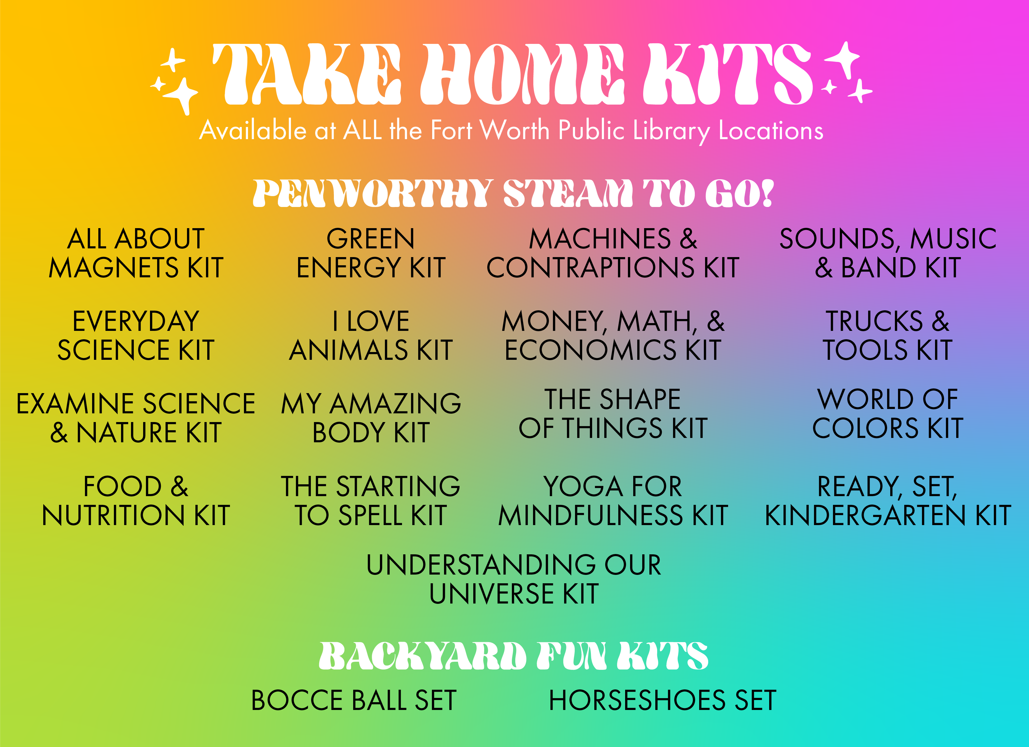Take Home Kits